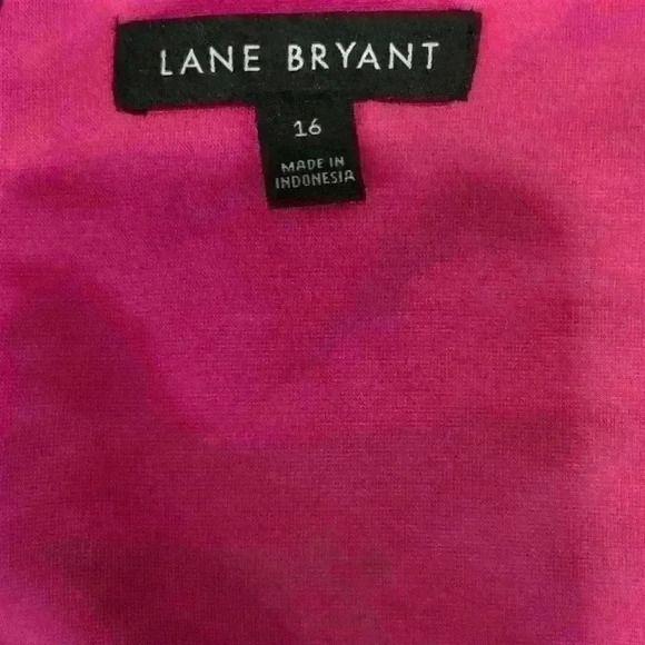 Lane Bryant Pink/Black/Red Colorblock Sleeveless Midi Dress - Picture 5 of 6